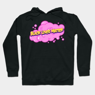 Black Lives Matter Yellow Graffiti Pink Cloud Hoodie